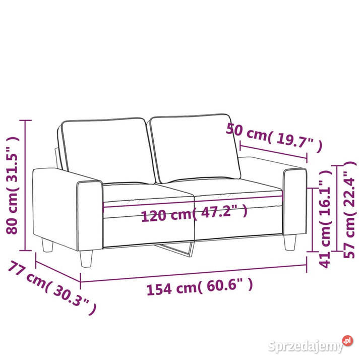 Sofa 2osobowa jasnożółta 120 tapicerowana mazowieckie Warszawa
