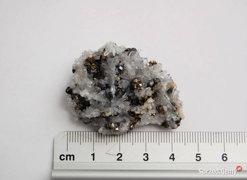 Kryształ górski piryt sfaleryt szczotka łezka biały Lublin