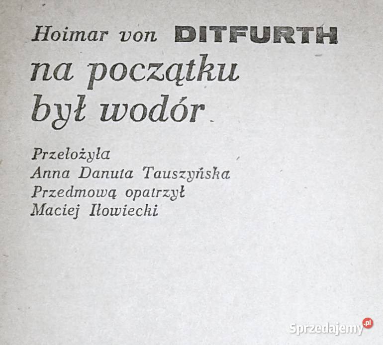 Na początku był wodór Hoimar von Ditfurth Chełm