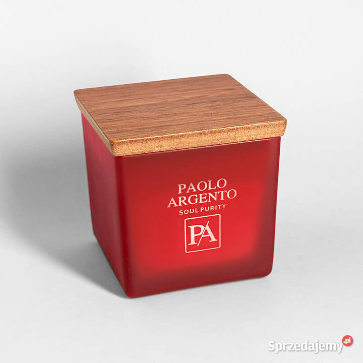 Świeca Sojowa Paolo Argento ROSSO Lusso Cubo odcienie czerwieni Kraków