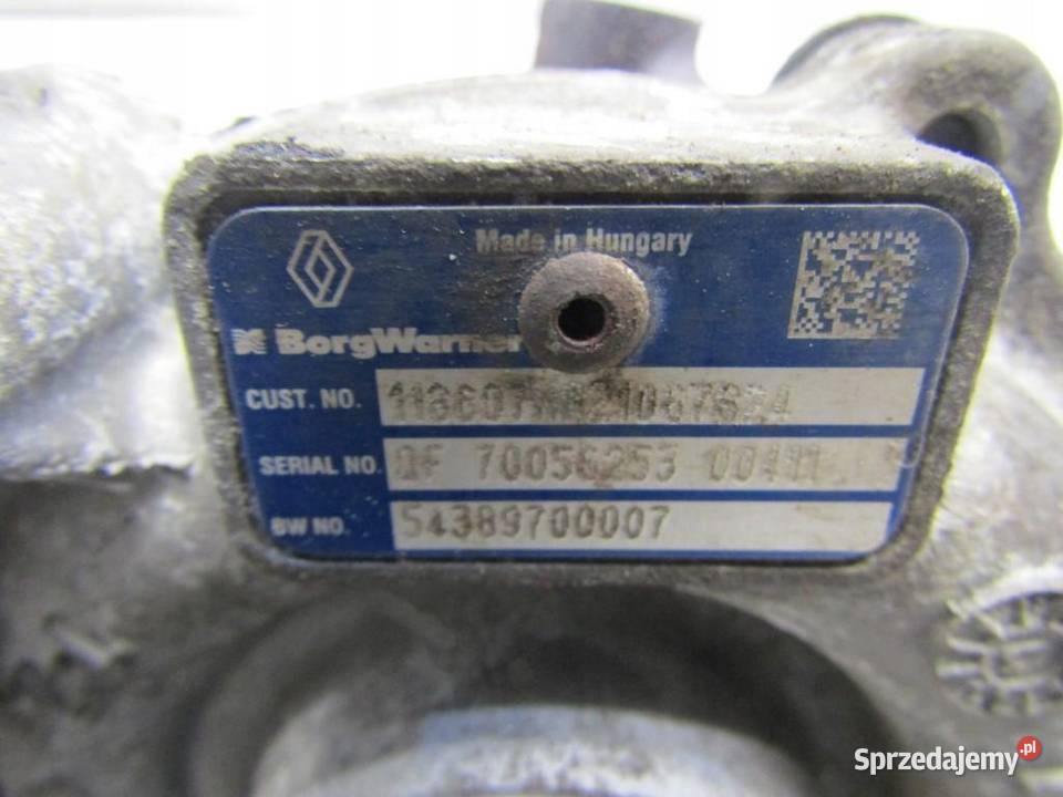 TURBOSPRĘŻARKA TURBINA 16 DCI NISSAN XTRAIL T32