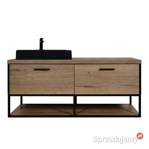 Szafka pod umywalkę 1402s z blatem wisząca loft