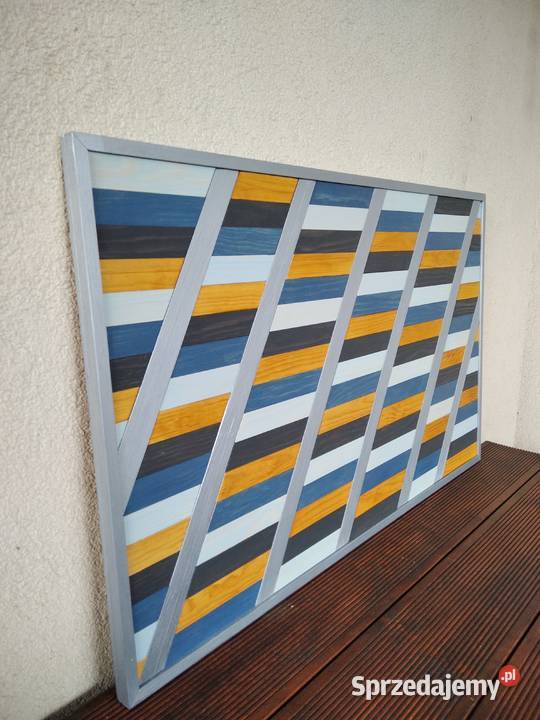 Obraz mozaika dekoracja drewno 89 x 54 Gdynia sprzedam