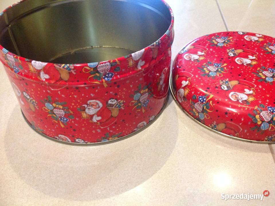 Puszka Metalowa Mikołaj Święta Christmas lata Nowa Sól
