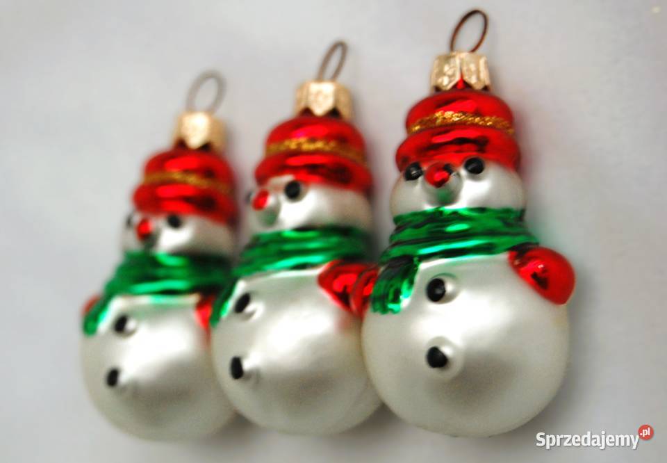 Bombka bałwanek 3 bałwanki 65 ręcznie malowane Lublin