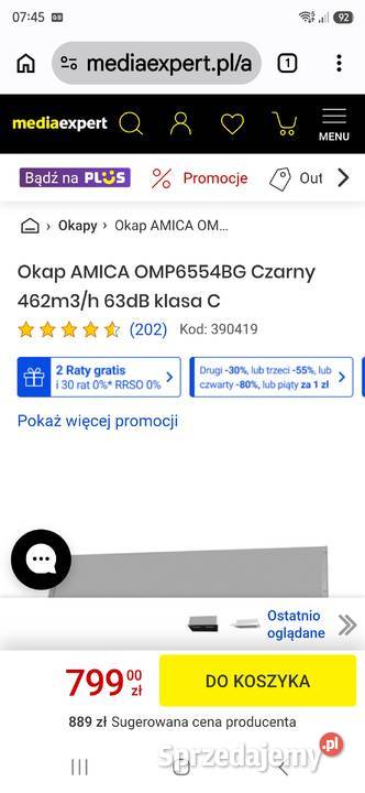 Pochłaniacz Amica Ostrowiec Świętokrzyski