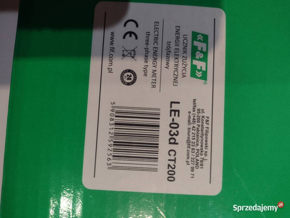 Licznik zużycia energii elektrycznej podlicznik Chojnice