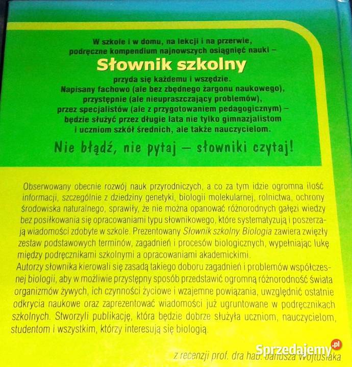 Słownik szkolny Biologia M Popielarska R Chełm sprzedam
