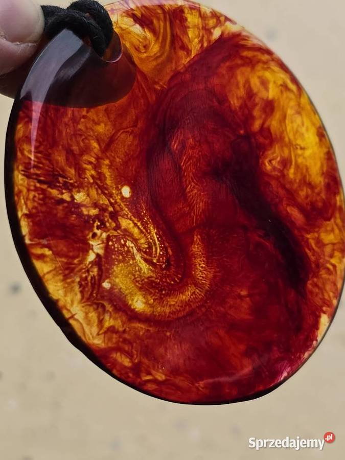 Naszyjnik Bursztyn z żywicy epoksydowej Rzeszów