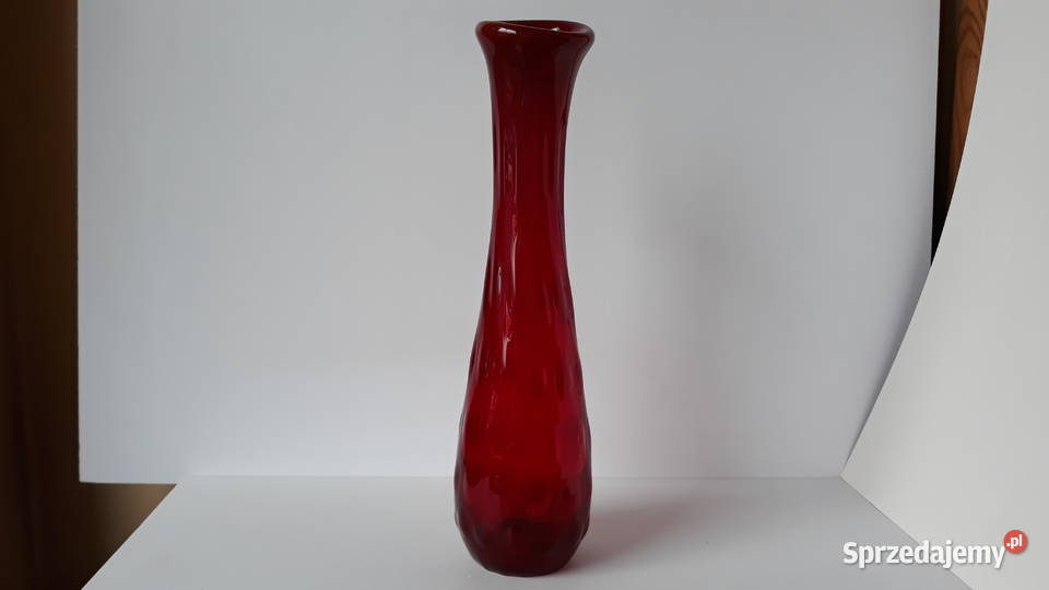 Wazon ANANAS Ząbkowice kolorowe szkło PRL Dąbrowa Górnicza