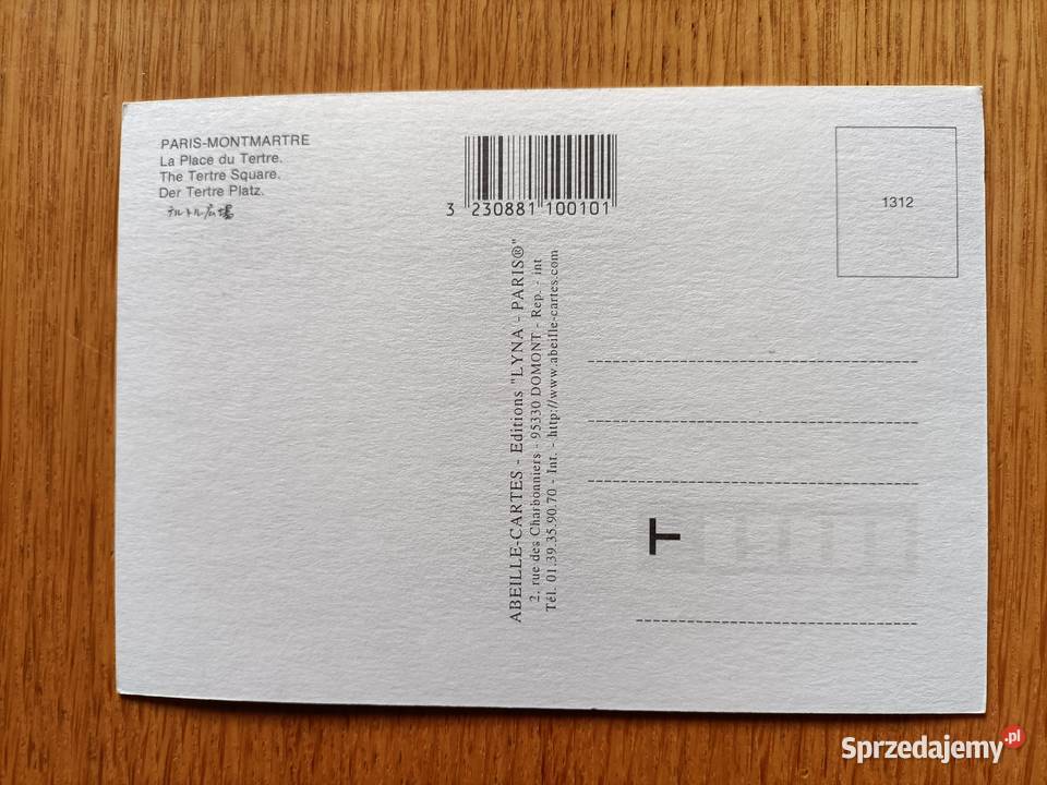 PARYŻ WIDOK NA PLAC TERTRE NA MONTMARTRE lubelskie Piszczac