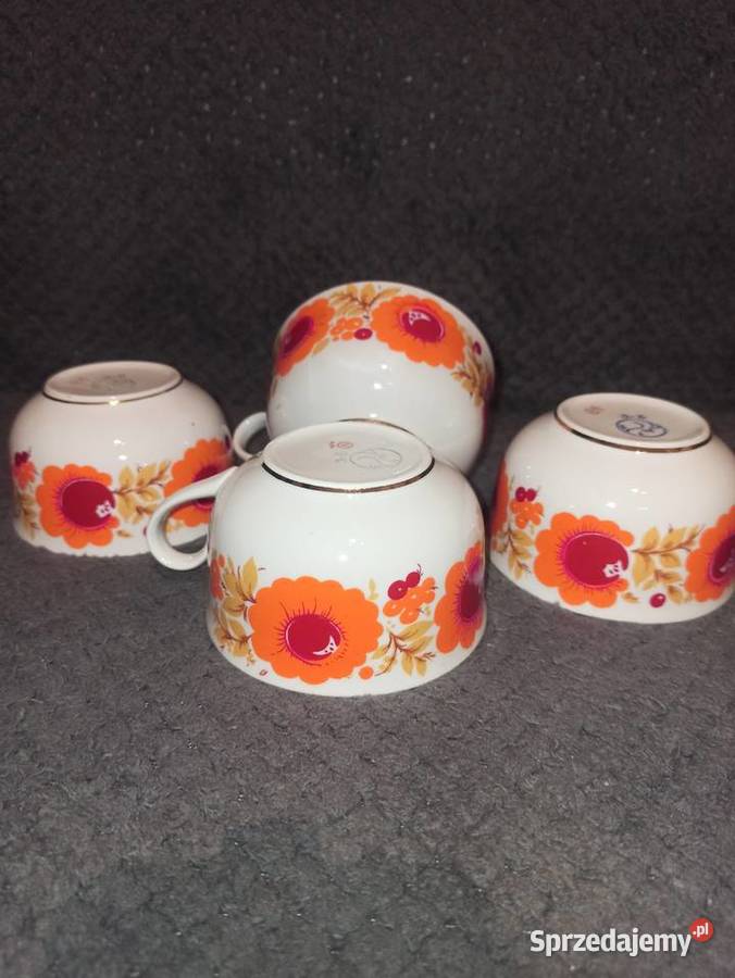 4 filiżanki do kawy herbaty porcelana PRL w Warszawa