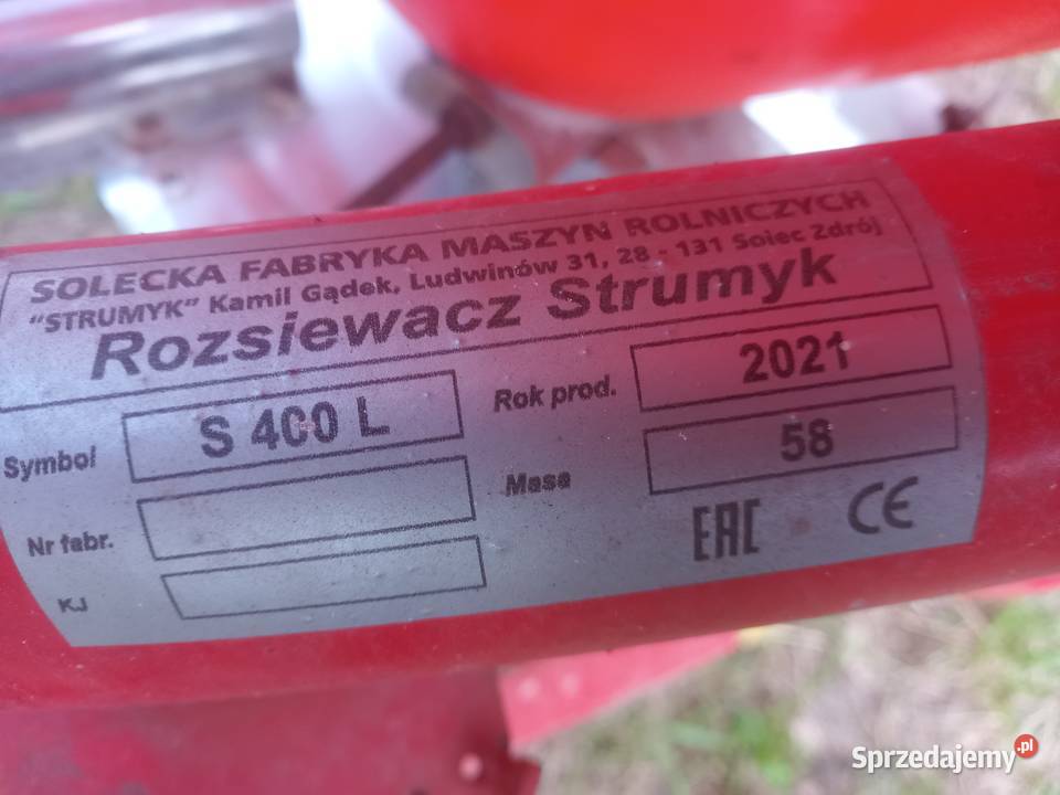 Rozsiewacz do nawozów 2021 roku nieuszkodzony Kamionaczyk