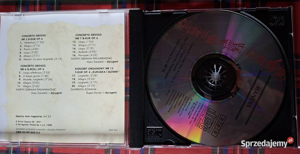 Muzyka mistrzów Handel Blask baroku CD