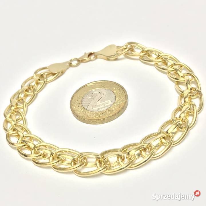 Złota BRANSOLETKA damska 18K cudowny SPLOT Warszawa sprzedam