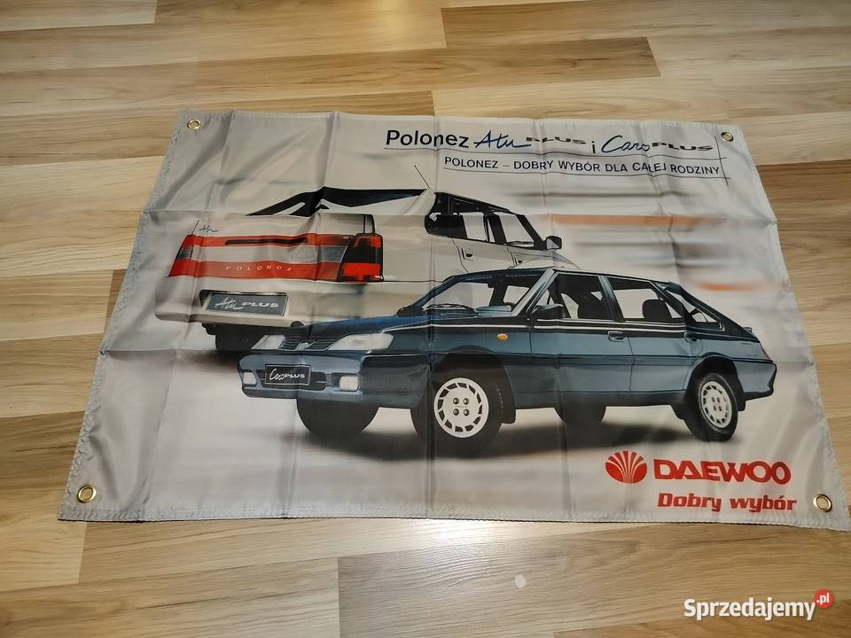 Baner plakat materiałowy 90x60 polonez Atu Caro nieuszkodzony Gniezno