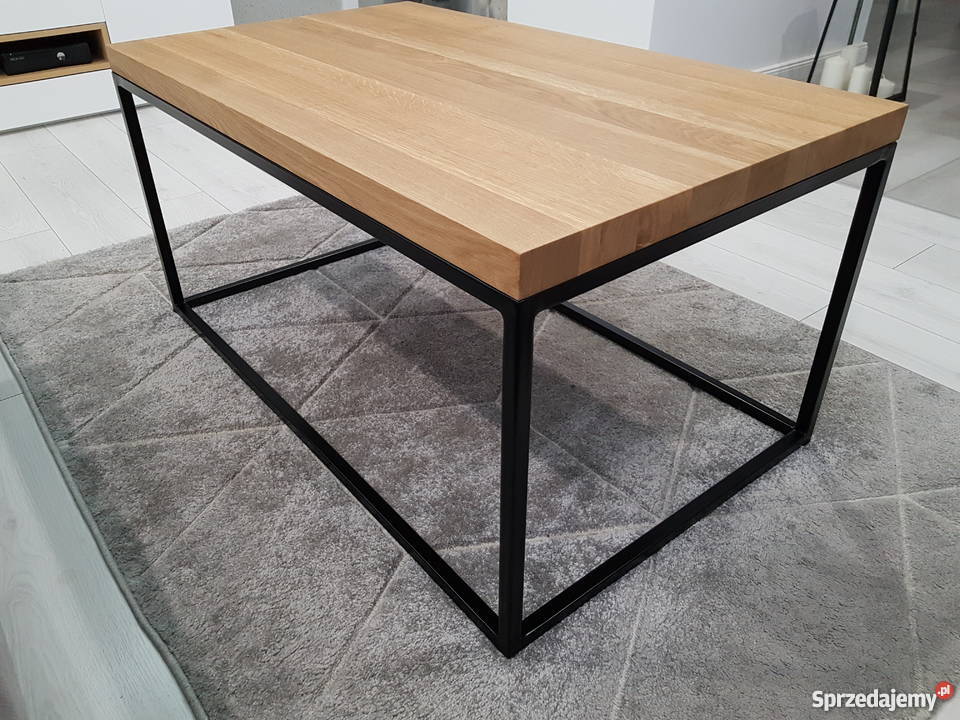 Stolik kawowy industrialny loft dąb nowoczesny