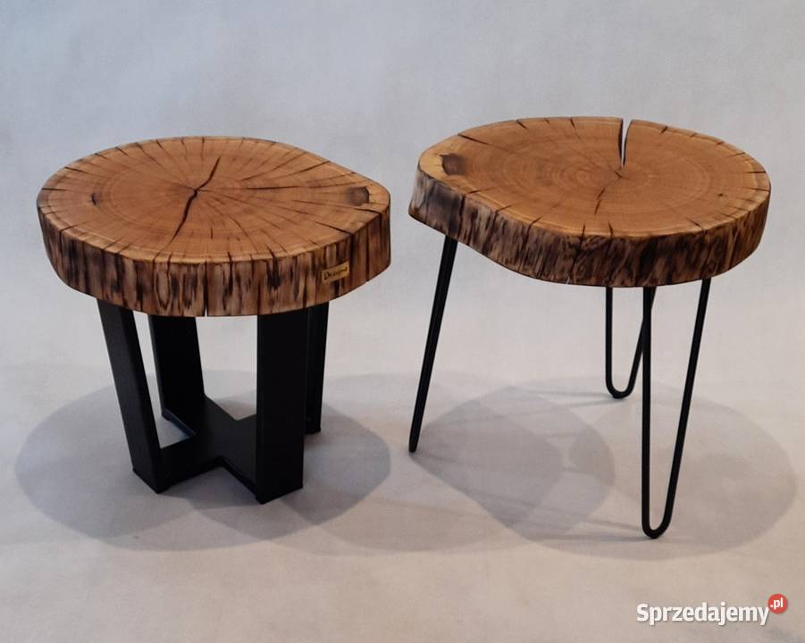 Stolik kawowy dąb loft industrial hairpin legs 49cm dolnośląskie Wrocław