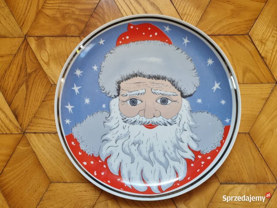 Talerz Święty Mikołaj PRL Lublin
