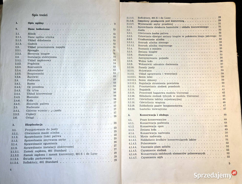 Trabant oryginalna instrukcja ze schematem Olsztyn