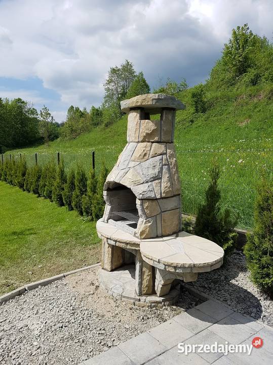 Kominek grill ogrodowy z kamienia piaskowego B5 małopolskie Lubień