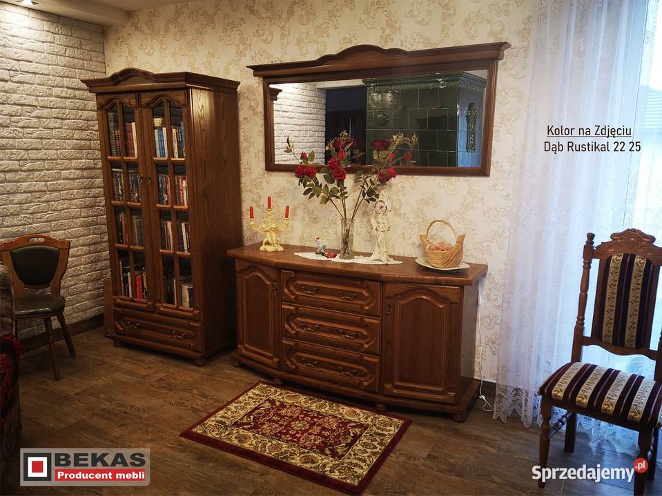 Stylowa Komoda 180 z Lustrem Dębowym Bekas Meble 180cm śląskie Czerwionka-Leszczyny