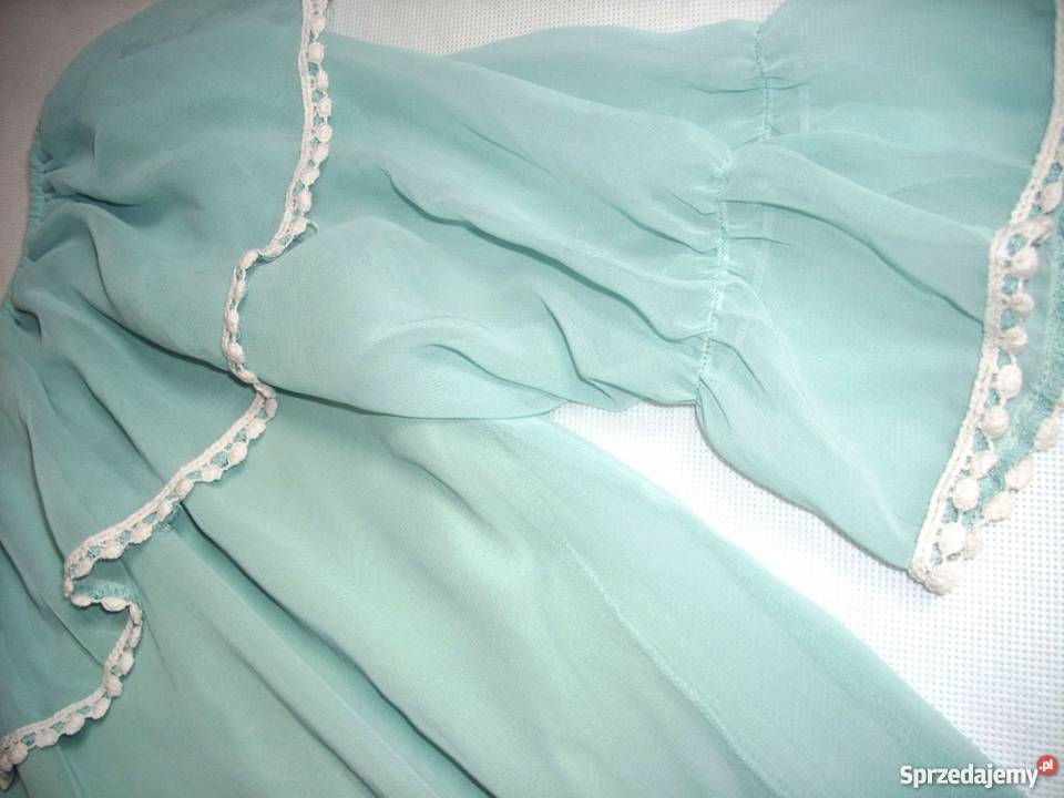 Tunika Hiszpanka miętowa j NOWA 38 40 M L Nowy Sącz