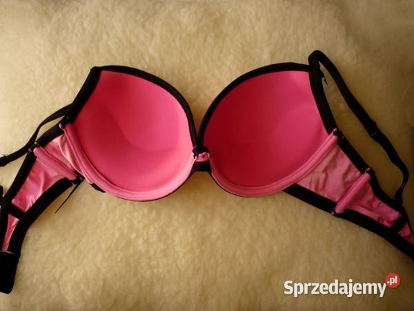 Różowoczarny strój kąpielowy M 38 bikini kostium Toruń sprzedam