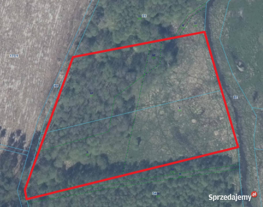 12 ha 50 Nowogard Osina rzeką bezpośrednio