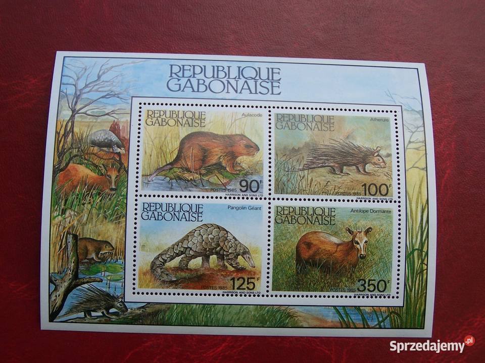 Gabon 1985 MNH Mi 93033 Bl52 Fauna Dzikie Tychy