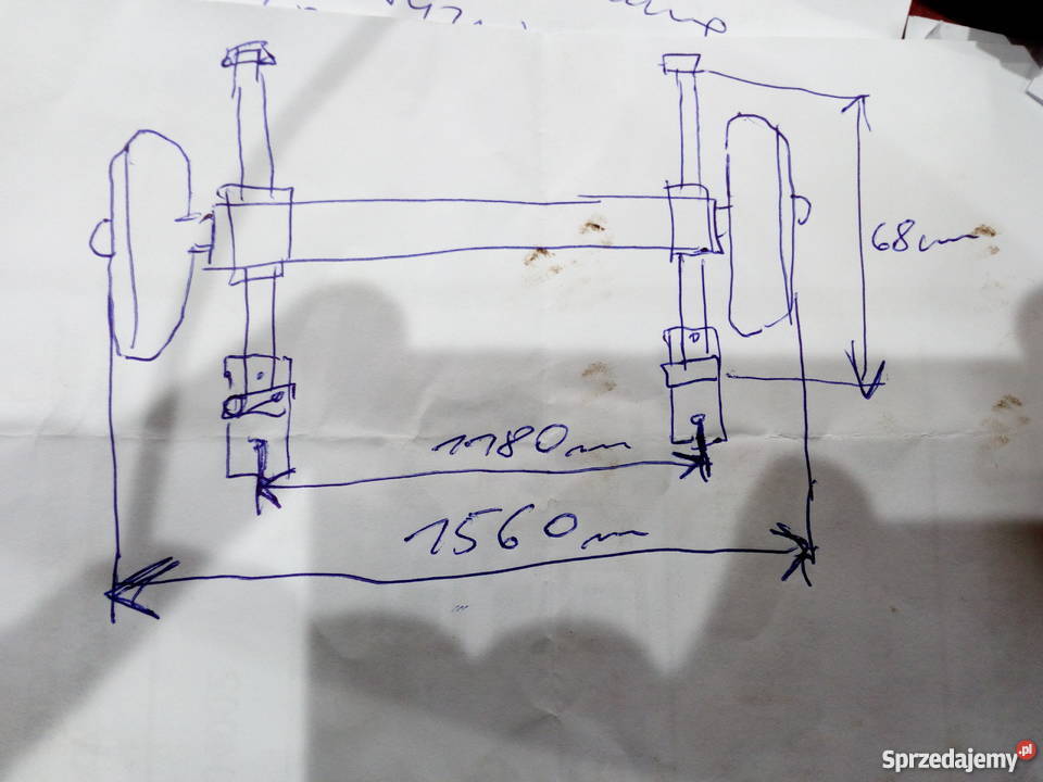 Oś HAMOWANA NA RESORACH ośka resor przyczepka kujawsko-pomorskie Aleksandrów Kujawski sprzedam