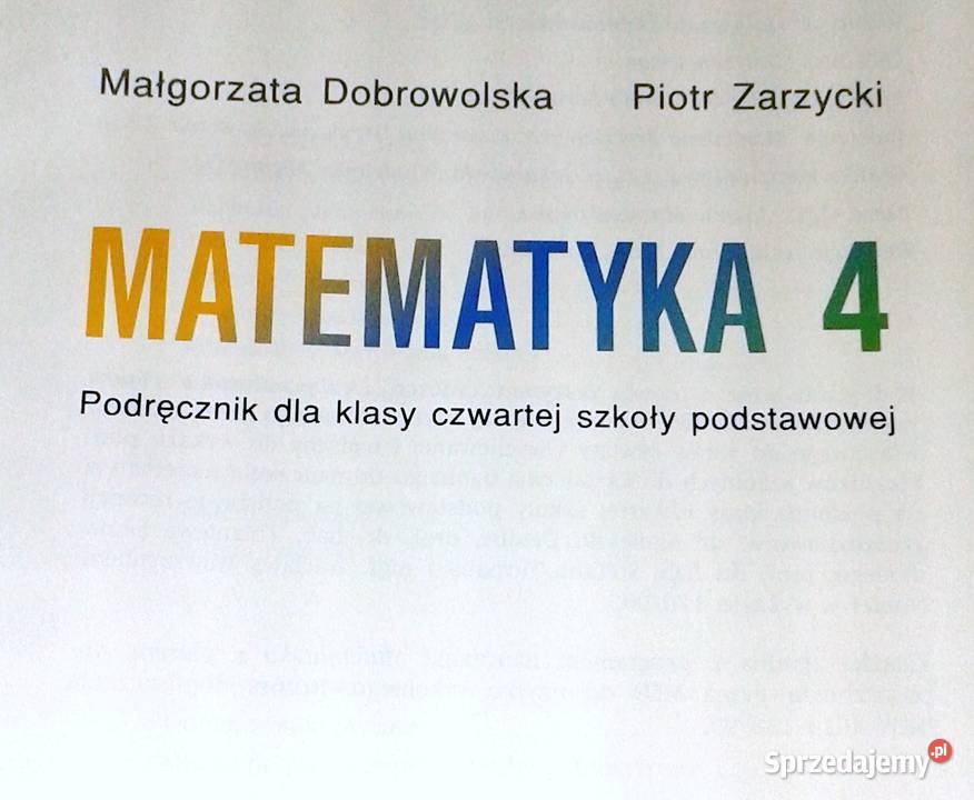 Matematyka z plusem Kl 4 Małgorzata Dobrowolska sprzedam