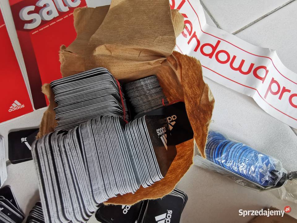 Etykiety dwustronne wyprzedaż sale Adidas sprzedam