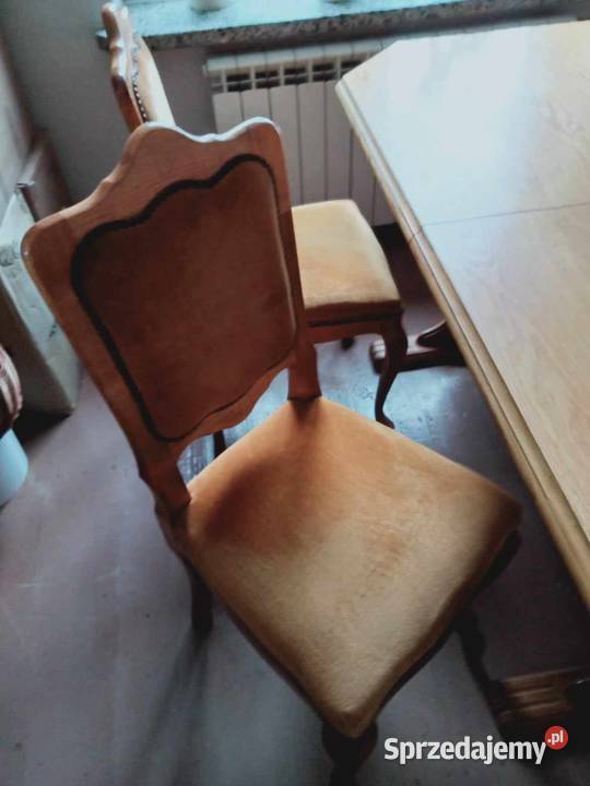 Stół dębowy z krzesłami Opole Lubelskie