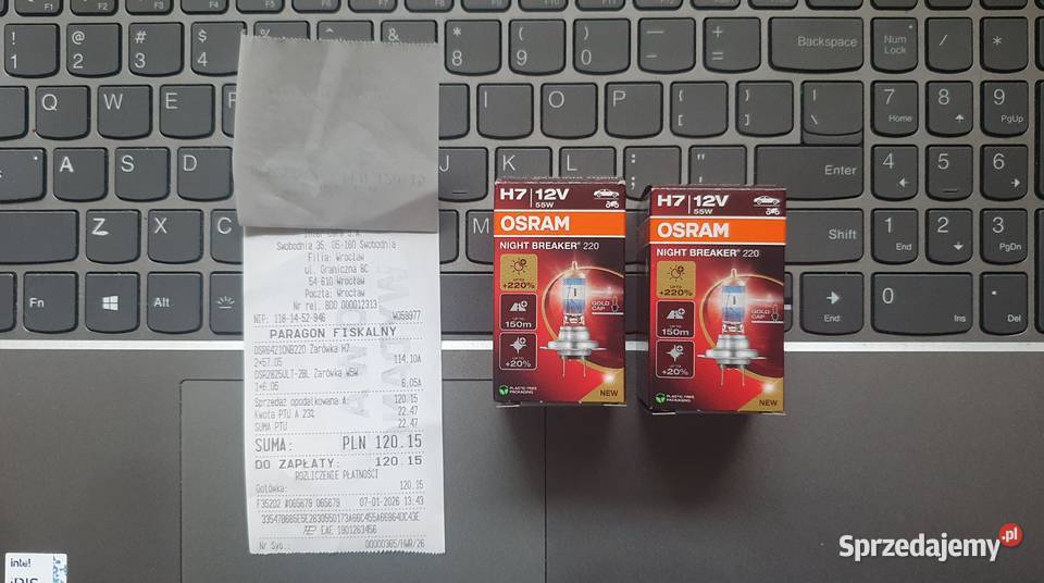 żarówki H7 OSRAM Night Breaker 220 2 nowe