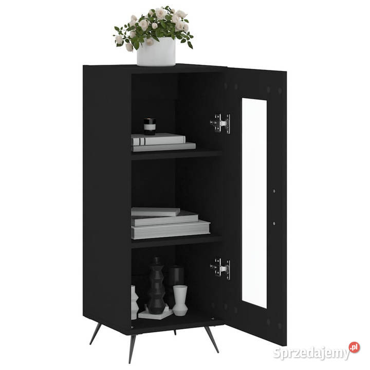 Szafka czarna 345x34x90 materiał drewnopochodny Warszawa