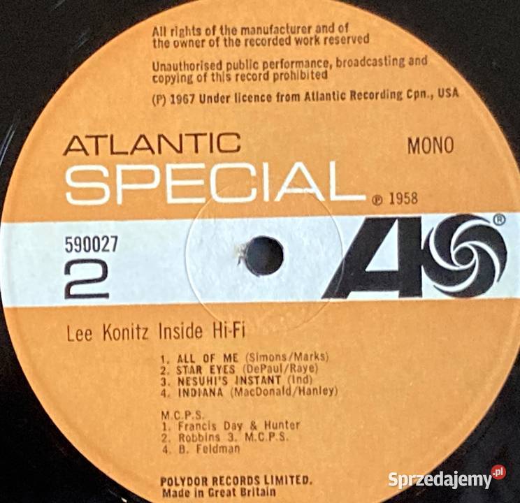 Lee Konitz Inside HiFi Szczecin sprzedam