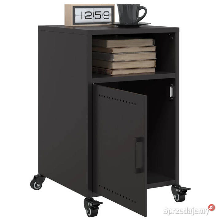 Szafka nocna czarna 36x39x59 stal WM846716 Warszawa