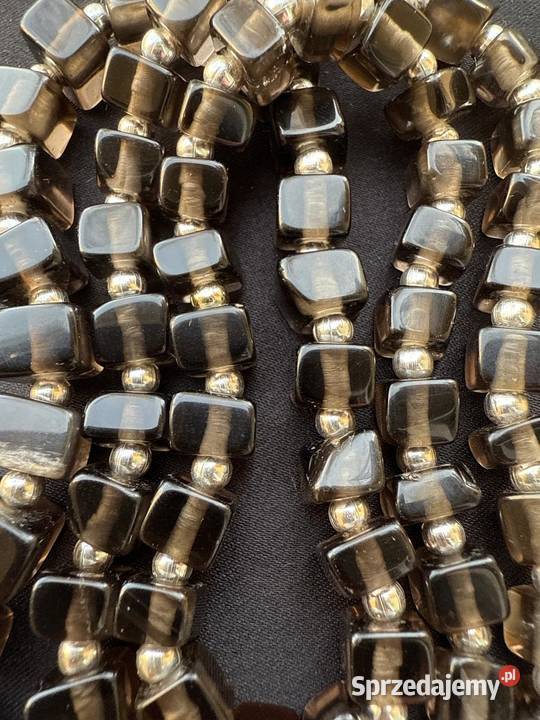 Naszyjnik z kwarcu dymnego Naszyjniki Legnica sprzedam