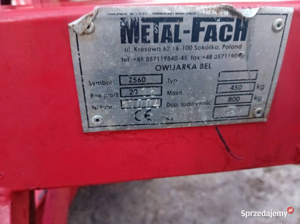 Sprzedam owijarke Metal Fach szeroka folia łódzkie Łowicz