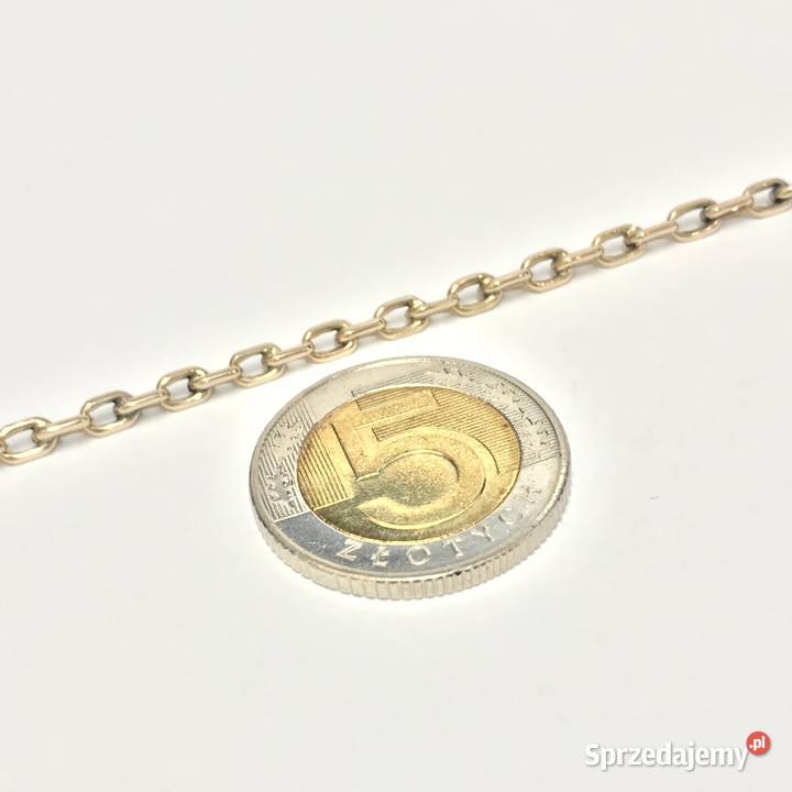 Złoty ŁAŃCUSZEK NASZYJNIK damski 585 14K kuty Łańcuszki Warszawa