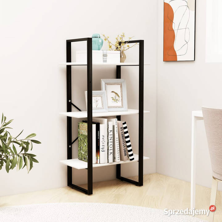 Regał biały 60x30x105 lite drewno sosnowe Regały