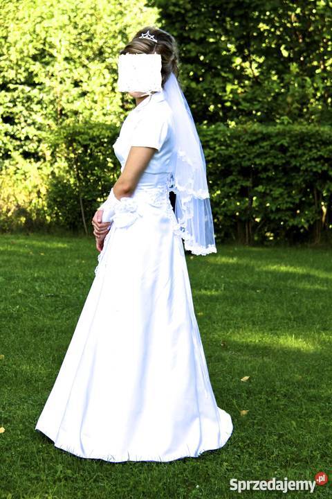 Biała suknia ślubnahalka z kołem bolerko Damska Wejherowo sprzedam