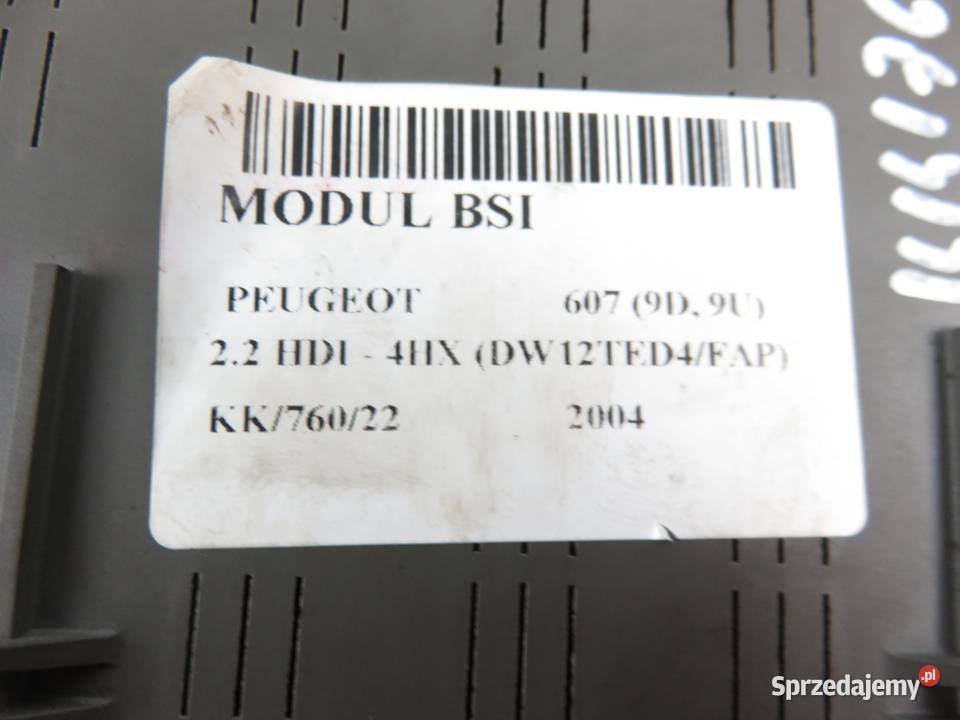 BSI PEUGEOT 607 9654696080