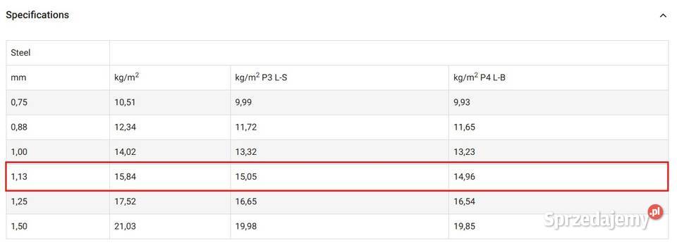 Blacha trapezowa konstrukcyjna T200 113mm