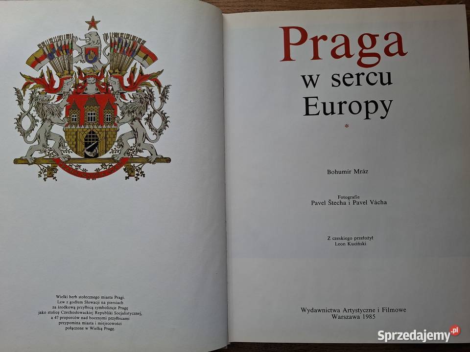 Praga w sercu Europy Bohumir Mraz Kraków sprzedam