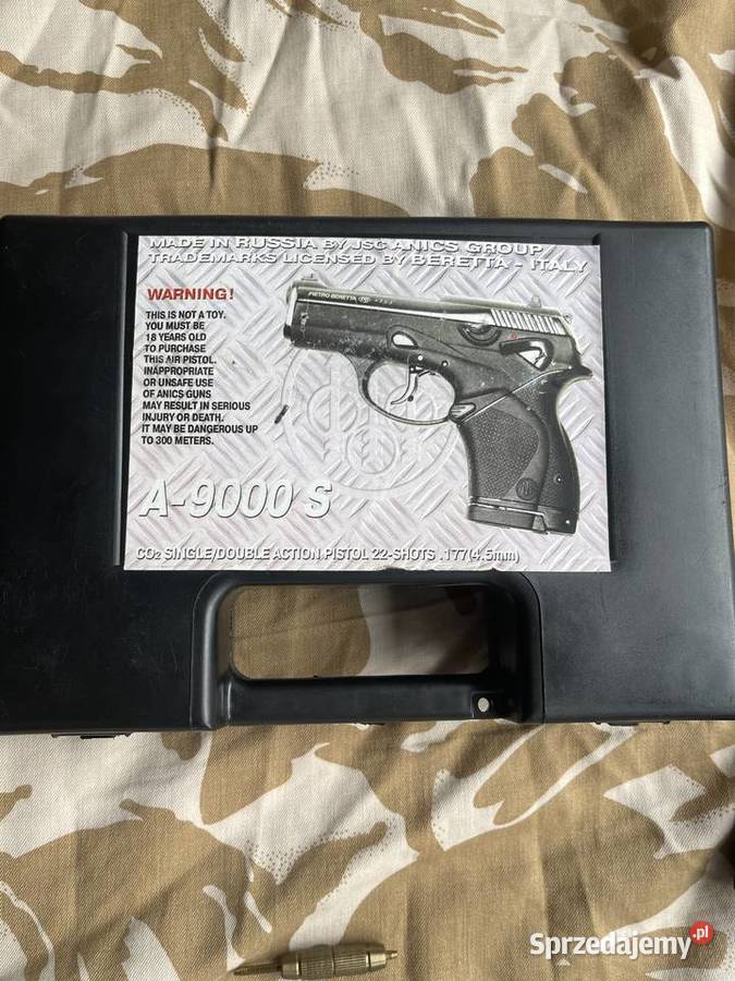 Wiatrówka pistolet Beretta A9000S 45 mm nabój Luboń