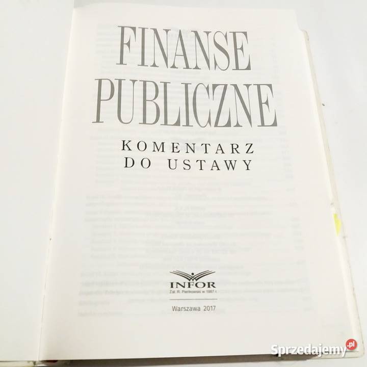 Adam Błaszko Finanse Publiczne Komentarz do miękka z obwolutą Łódź