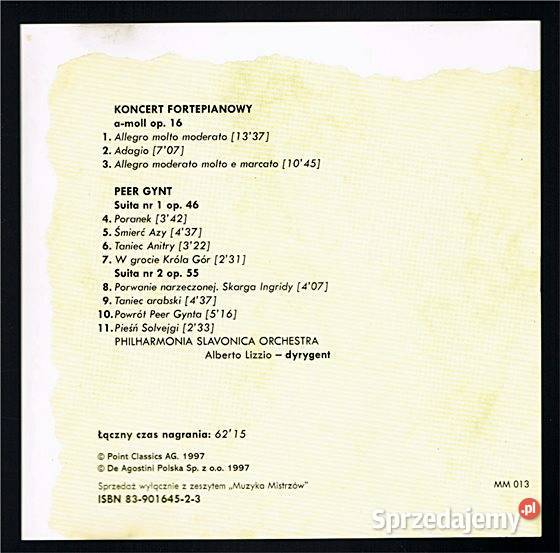 GRIEG Brzmienie Północy seria Muzyka Mistrzów Chorzów