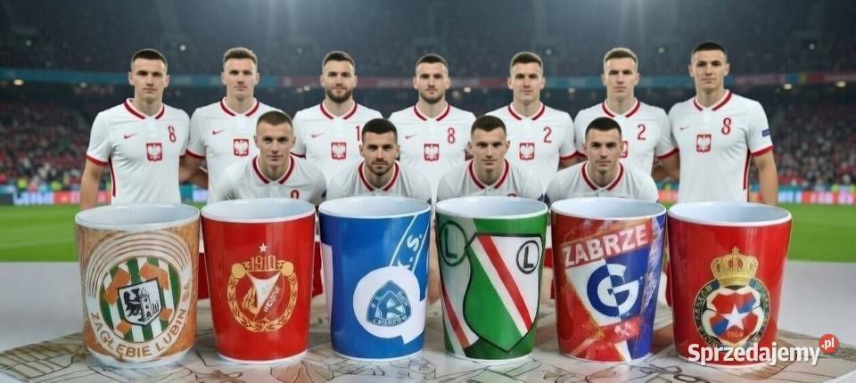 Zestaw prezentowy kibica Ekstraklasa 6 kubków Piłka nożna Warszawa